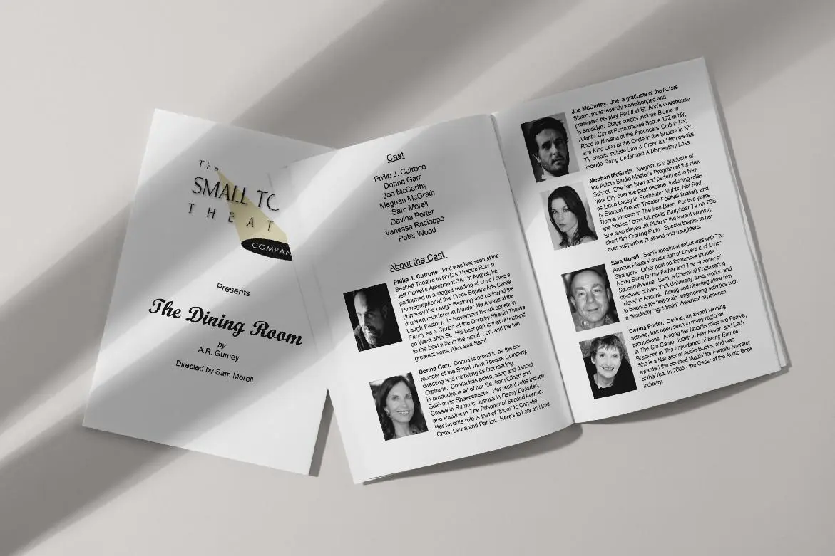 Small Town Theatre Playbill Small Town Theatre Playbill